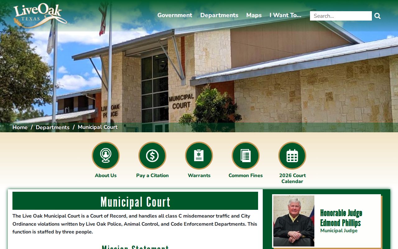 Live Oak court records Justice Center contacts