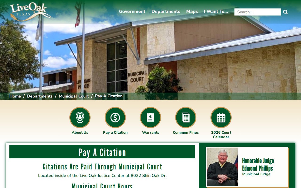 Live Oak court records search and payment channels