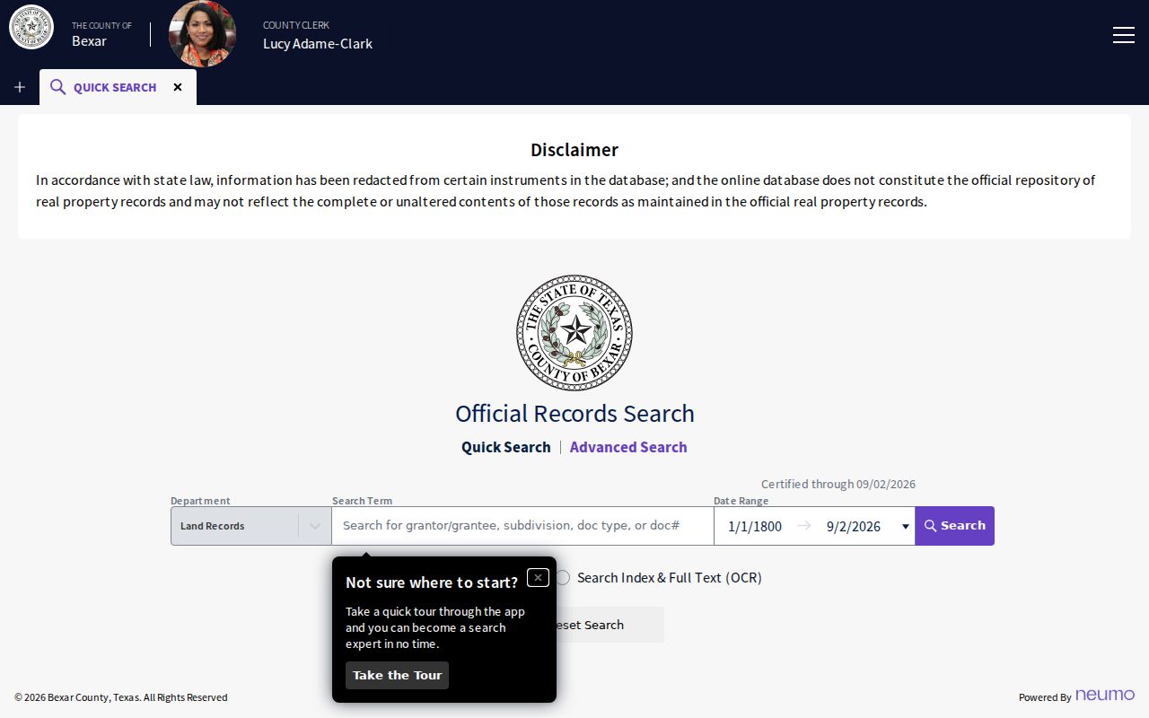 Bexar County official records search distinct from court dockets